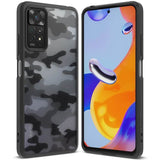 Противоударен Калъф за Xiaomi Redmi Note 11 Pro, Ringke Fusion Matte Camo, Черен
