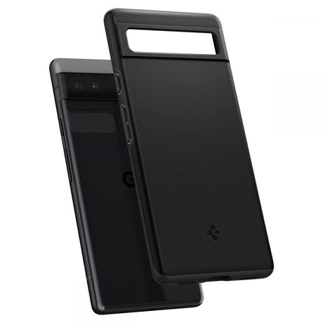 Противоударен Калъф за Google Pixel 6A, Spigen Thin Fit Case, Черен (4)