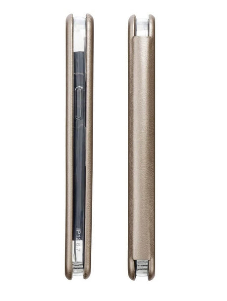 Кожен Калъф за Xiaomi Redmi Note 11, Forcell Elegance Book Case, Златист (5)