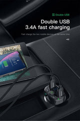 Безжичен Трансмитер за Кола, Baseus FM Bluetooth 3.4А Charge, Черен (6)