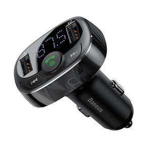 Безжичен Трансмитер за Кола, Baseus FM Bluetooth 3.4А Charge, Черен
