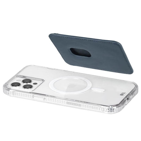 Magsafe Калъф за Карти за iPhone, Case mate Magnetic Card Holder, Син (3)