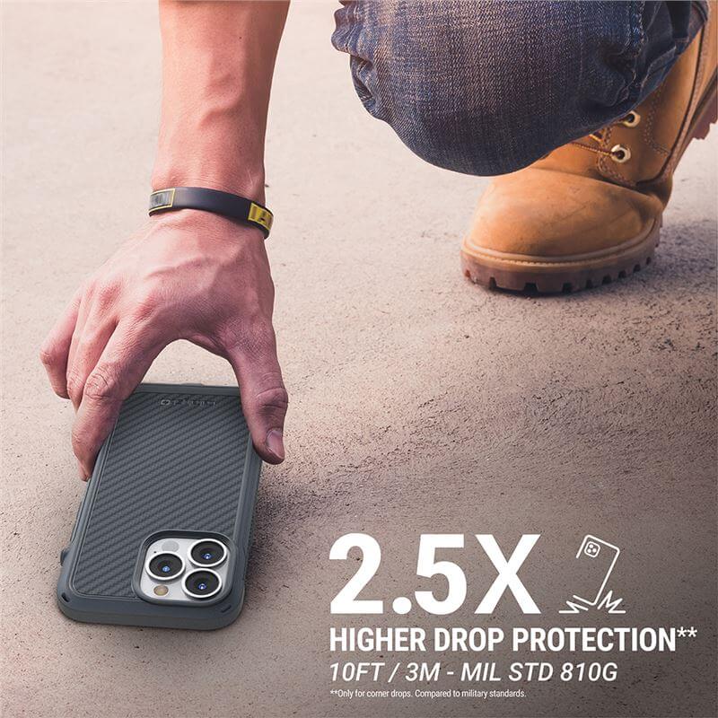 Противоударен Силиконов Калъф за iPhone 13 Pro, Catalyst Active Defense-Vibe Case, Сив (4)