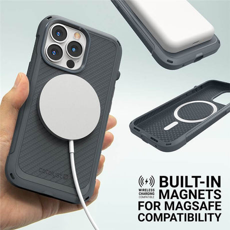 Противоударен Силиконов Калъф за iPhone 13 Pro, Catalyst Active Defense-Vibe Case, Сив (3)