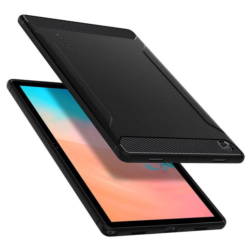 Противоударен Калъф за Samsung Tab A7 10.4 2020, Spigen Rugged Armor Case, Черен (4)