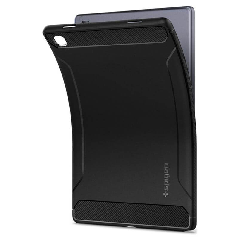 Противоударен Калъф за Samsung Tab A7 10.4 2020, Spigen Rugged Armor Case, Черен (2)