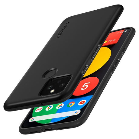 Противоударен Калъф за Google Pixel 5, Spigen Thin Fit Case, Черен (4)