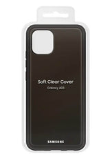 Оригинален Силиконов Калъф за Samsung A03, Soft Clear Cover Case EF-QA036TBEGEU, Черен (5)