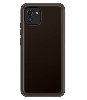 Оригинален Силиконов Калъф за Samsung A03, Soft Clear Cover Case EF-QA036TBEGEU, Черен