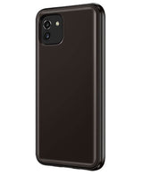 Оригинален Силиконов Калъф за Samsung A03, Soft Clear Cover Case EF-QA036TBEGEU, Черен (2)