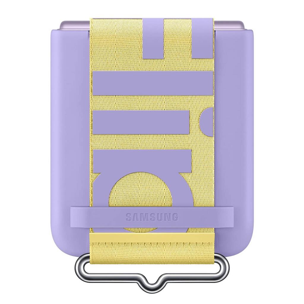Оригинален Силиконов Калъф за Samsung Z Flip 3, Silicone Cover Strap Case EF-GF711TVEGWW, Лилав (5)