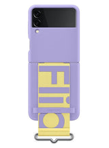 Оригинален Силиконов Калъф за Samsung Z Flip 3, Silicone Cover Strap Case EF-GF711TVEGWW, Лилав