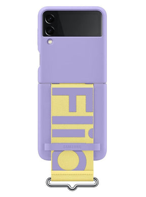Оригинален Силиконов Калъф за Samsung Z Flip 3, Silicone Cover Strap Case EF-GF711TVEGWW, Лилав