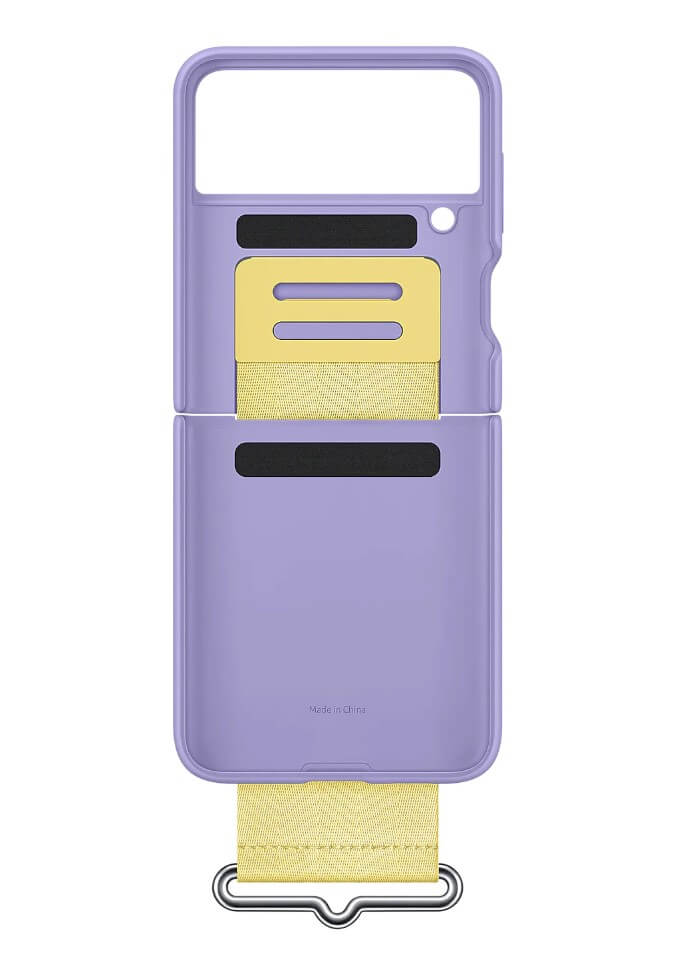 Оригинален Силиконов Калъф за Samsung Z Flip 3, Silicone Cover Strap Case EF-GF711TVEGWW, Лилав (7)