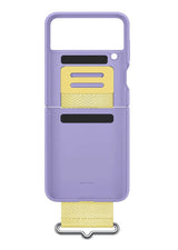 Оригинален Силиконов Калъф за Samsung Z Flip 3, Silicone Cover Strap Case EF-GF711TVEGWW, Лилав (7)