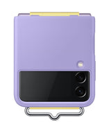 Оригинален Силиконов Калъф за Samsung Z Flip 3, Silicone Cover Strap Case EF-GF711TVEGWW, Лилав (4)