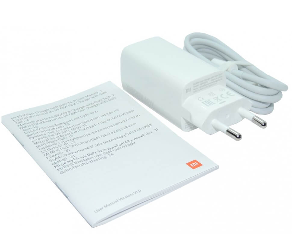 Оригинално Зарядно с Кабел, Xiaomi 220v-65W с USB-C Кабел BHR4499GL, Бял (8)