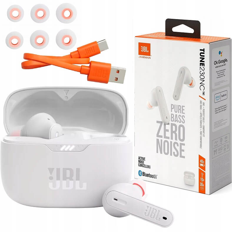 Безжични Слушалки, JBL Tune 230NC Handsfree Bluetooth, Бял (6)