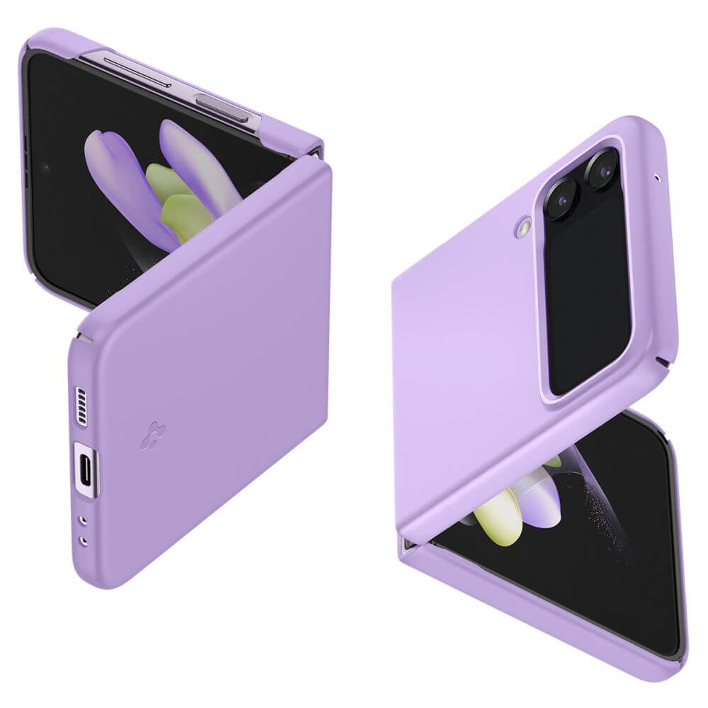 Тънък Матов Калъф за Samsung Z Flip 4, Spigen AirSkin Case, Лилав (2)