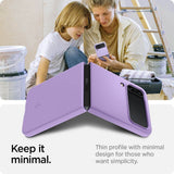 Тънък Матов Калъф за Samsung Z Flip 4, Spigen AirSkin Case, Лилав (9)