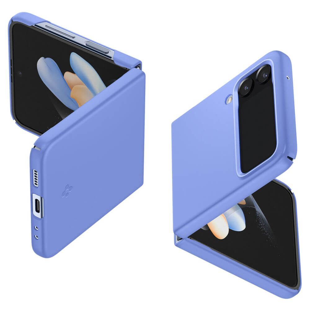 Тънък Матов Калъф за Samsung Z Flip 4, Spigen AirSkin Case, Син (2)