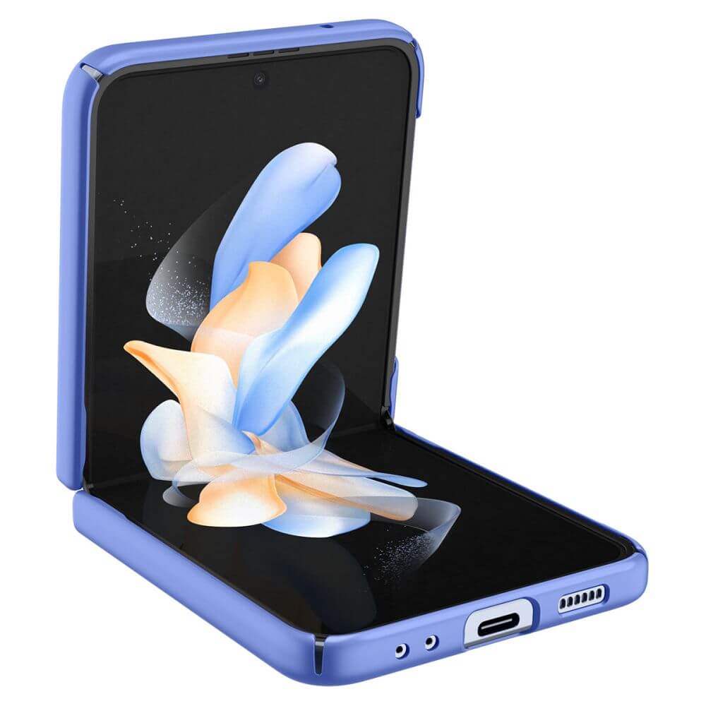 Тънък Матов Калъф за Samsung Z Flip 4, Spigen AirSkin Case, Син (6)