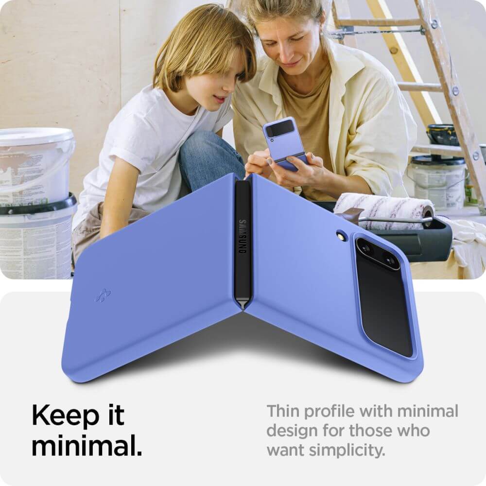 Тънък Матов Калъф за Samsung Z Flip 4, Spigen AirSkin Case, Син (8)