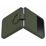 Оригинален Силиконов Калъф Samsung Z Flip 4, Silicone Ring Cover Case EF-PF721TGEGWW, Зелен (2)