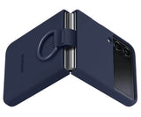 Оригинален Силиконов Калъф Samsung Z Flip 4, Silicone Ring Cover Case EF-PF721TNEGWW, Тъмно Син (2)