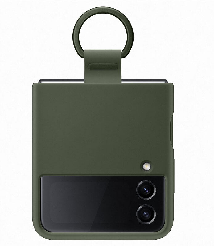 Оригинален Силиконов Калъф Samsung Z Flip 4, Silicone Ring Cover Case EF-PF721TGEGWW, Зелен (3)