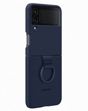Оригинален Силиконов Калъф Samsung Z Flip 4, Silicone Ring Cover Case EF-PF721TNEGWW, Тъмно Син