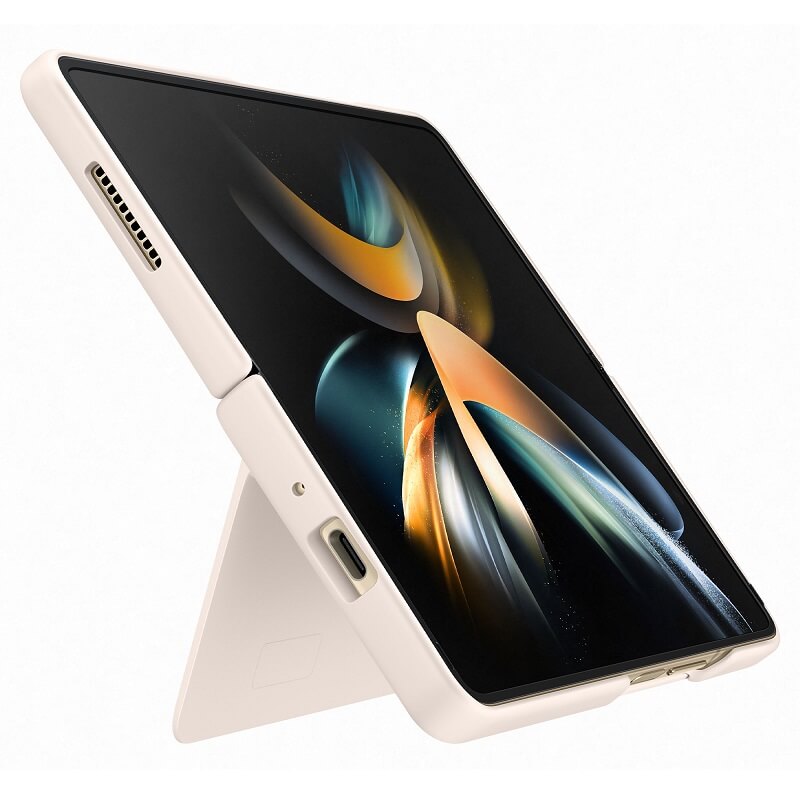 Оригинален Калъф с Поставка за Samsung Z Fold 4, Slim Standing Cover Case EF-MF936CUE, Бежов