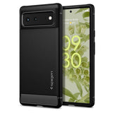 Противоударен Калъф за Google Pixel 6, Spigen Rugged Armor Case, Черен