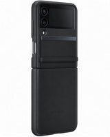 Оригинален Кожен Калъф Samsung Z Flip 4, Flap Leather Case EF-VF721LBE, Черен (3)