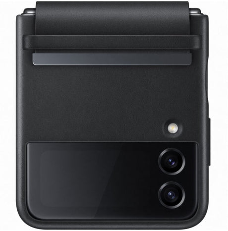 Оригинален Кожен Калъф Samsung Z Flip 4, Flap Leather Case EF-VF721LBE, Черен (5)