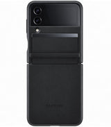 Оригинален Кожен Калъф Samsung Z Flip 4, Flap Leather Case EF-VF721LBE, Черен
