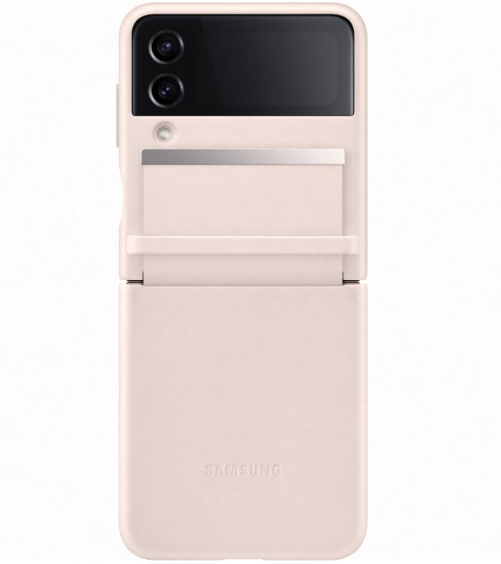 Оригинален Кожен Калъф Samsung Z Flip 4, Flap Leather Case EF-VF721LPEGWW, Розов