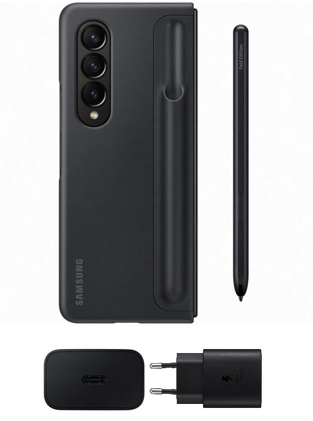 Оригинален Калъф с Писалка и Зарядно за Samsung Z Fold 4, Note Package Case EF-OF93KKB, Черен