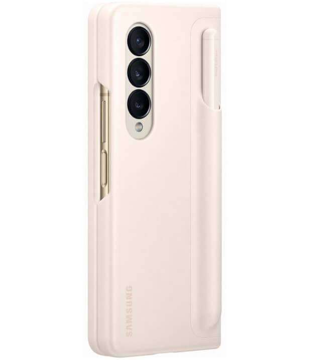 Оригинален Калъф с Писалка за Samsung Z Fold 4, Standing Cover with Pen Case EF-OF93PCU, Бежов (6)