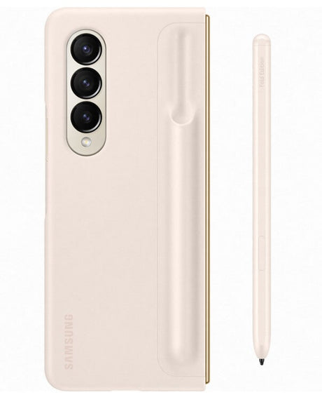 Оригинален Калъф с Писалка за Samsung Z Fold 4, Standing Cover with Pen Case EF-OF93PCU, Бежов