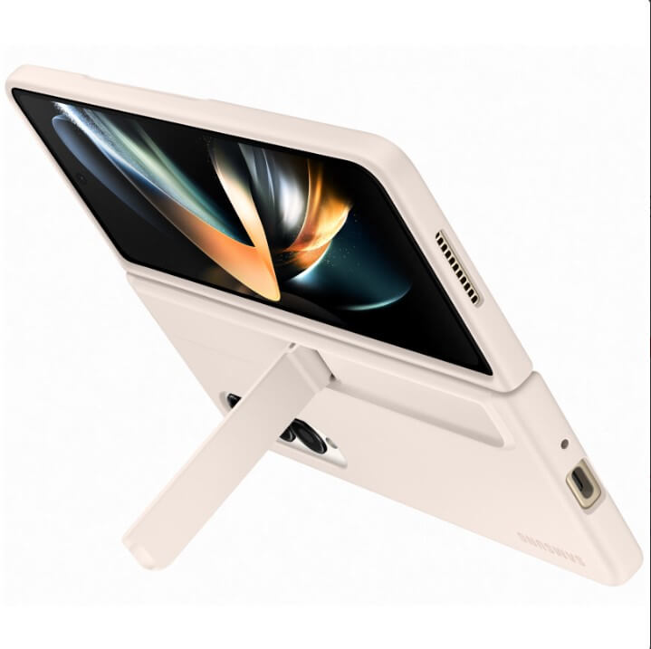Оригинален Калъф с Писалка за Samsung Z Fold 4, Standing Cover with Pen Case EF-OF93PCU, Бежов (5)