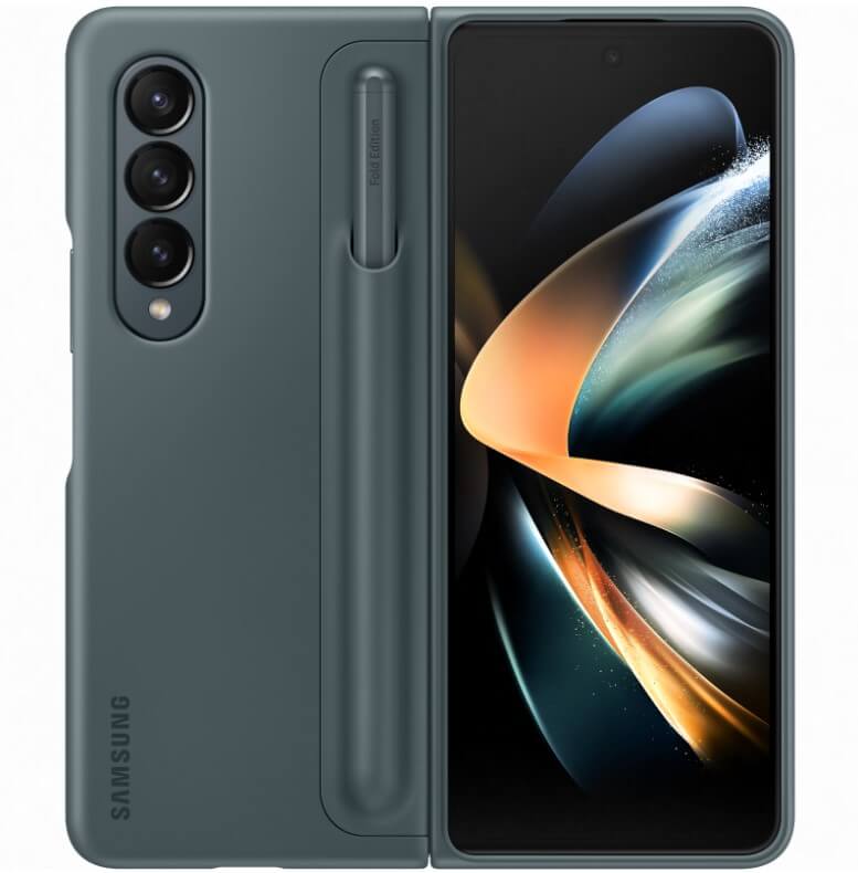 Оригинален Калъф с Писалка за Samsung Z Fold 4, Standing Cover with Pen Case EF-OF93PCJ, Зелен (3)
