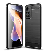 Защитен Калъф за Xiaomi Redmi 10, Premium Carbon Case, Черен