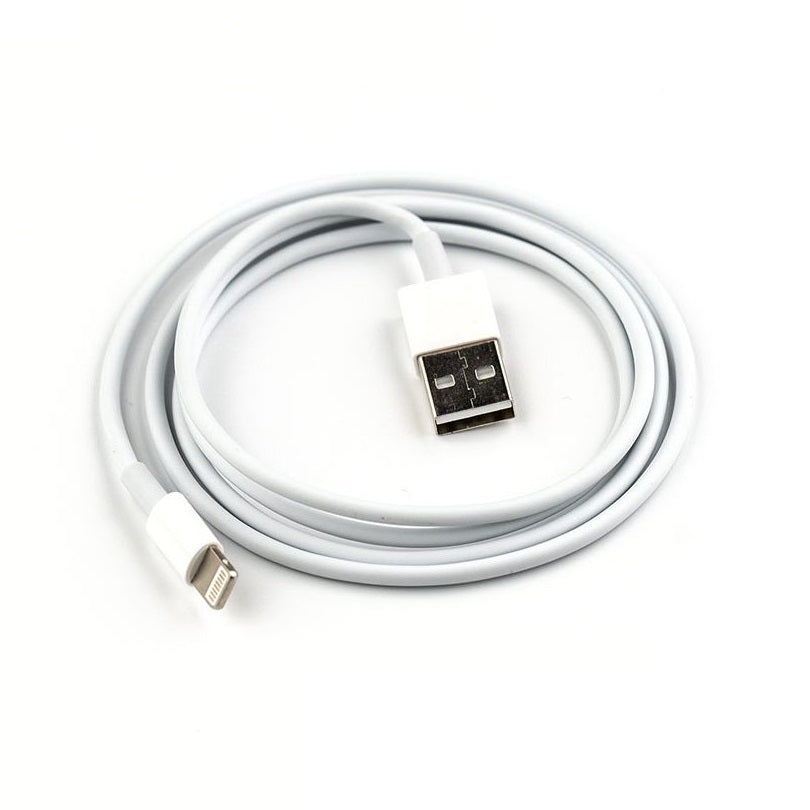 USB Кабел за iPhone (Lightning) 1m HQ, Бял (Bulk) (3)