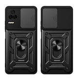 Калъф с Предпазител за Камера за Xiaomi Poco F4, Tech-Protect Kickstand Pro Case, Черен (6)