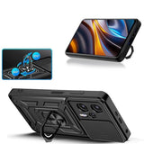 Калъф с Предпазител за Камера за Xiaomi Poco X4 GT, Kickstand Pro Case, Черен (3)