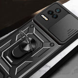Калъф с Предпазител за Камера за Xiaomi Poco F4, Tech-Protect Kickstand Pro Case, Черен (5)