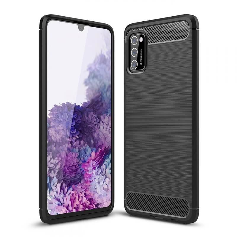 Защитен Калъф за Samsung A03S, Tech-Protect Premium Carbon Case, Черен