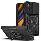 Калъф с Предпазител за Камера за Xiaomi Poco X4 GT, Kickstand Pro Case, Черен