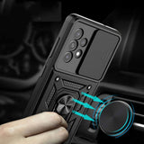 Калъф с Предпазител за Камера и Стойка за Samsung A53, Tech-Protect Kickstand Pro Case, Черен (3)
